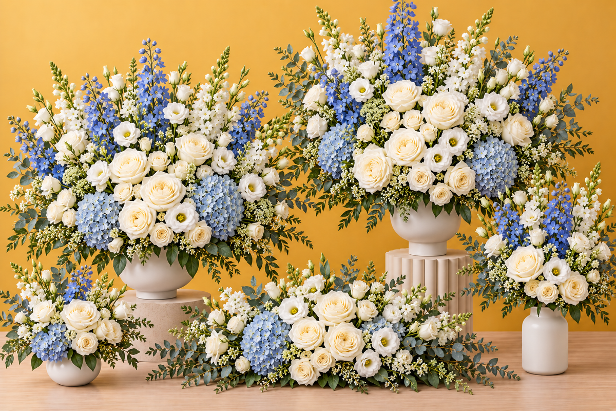 Blue & White DIY Bulk Flower Box – My Flower Market, Santa Ana CA