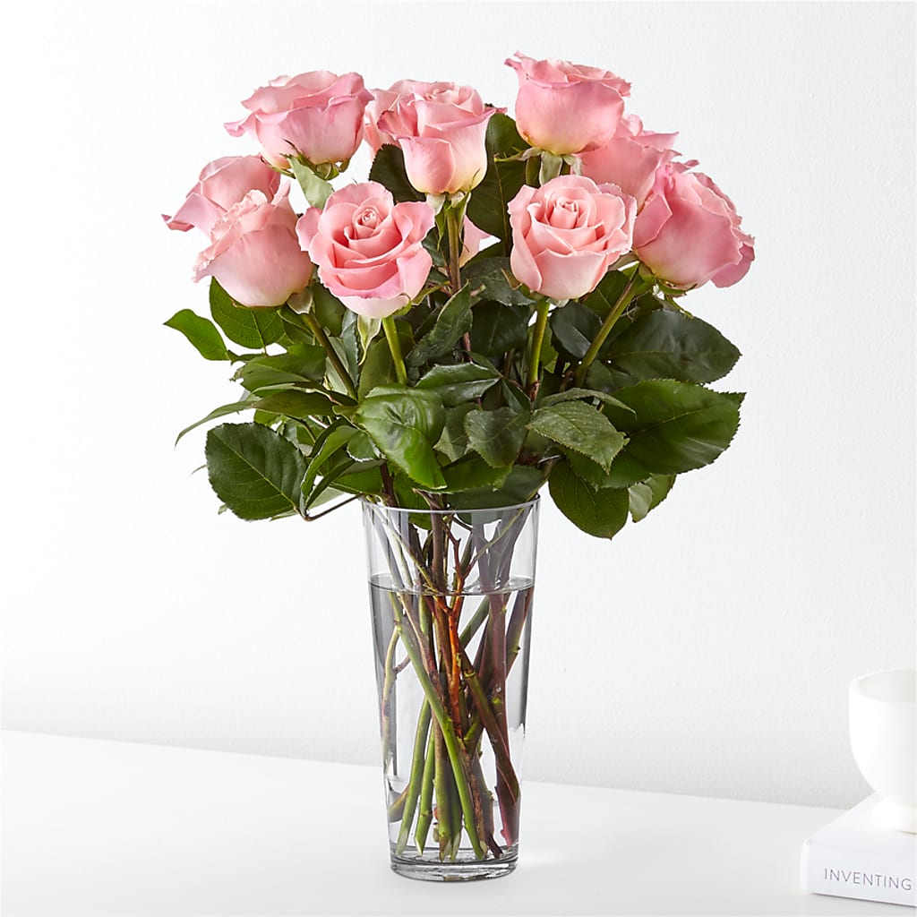 Long Stem Pink Rose Bouquet – My Flower Market, Santa Ana CA