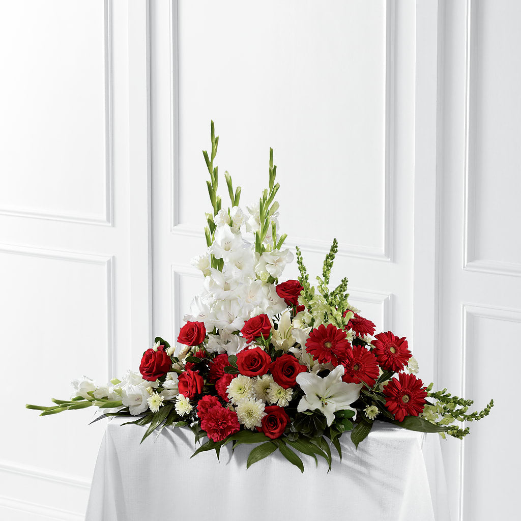 Crimson & White Arrangement – My Flower Market, Santa Ana CA