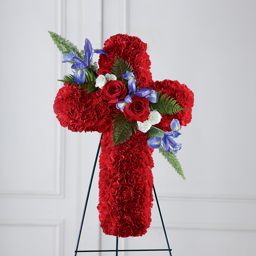 Faithful Hero Floral Cross – My Flower Market, Santa Ana CA