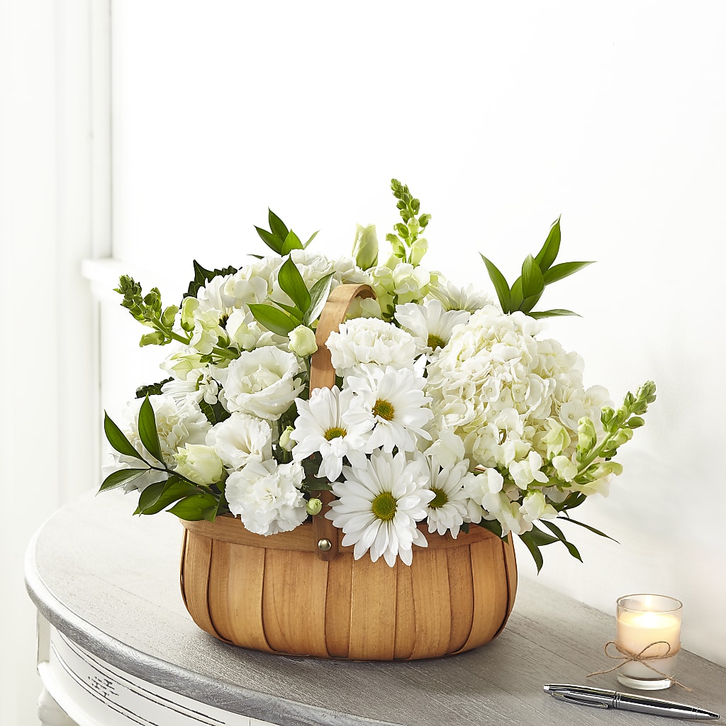 Pure Ivory Basket – My Flower Market, Santa Ana CA