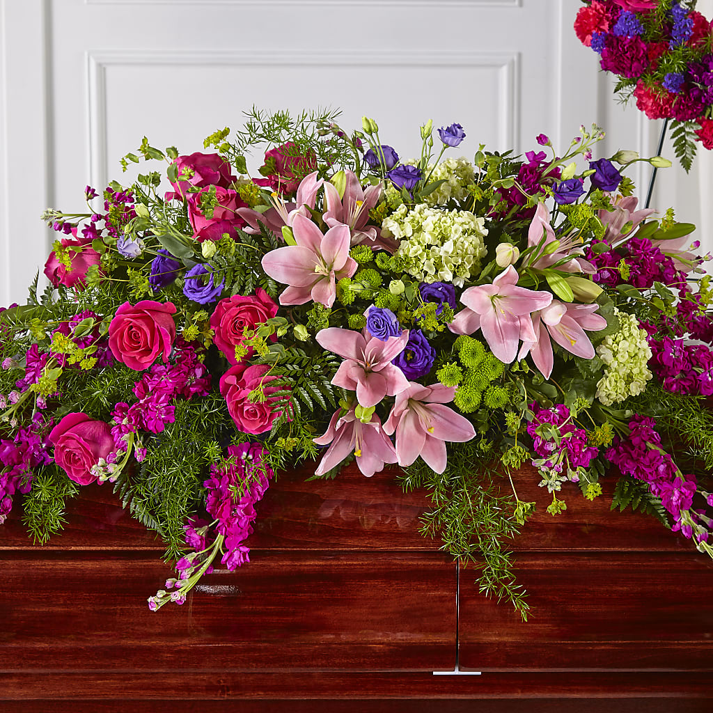 Radiant Tribute Casket Spray – My Flower Market, Santa Ana CA