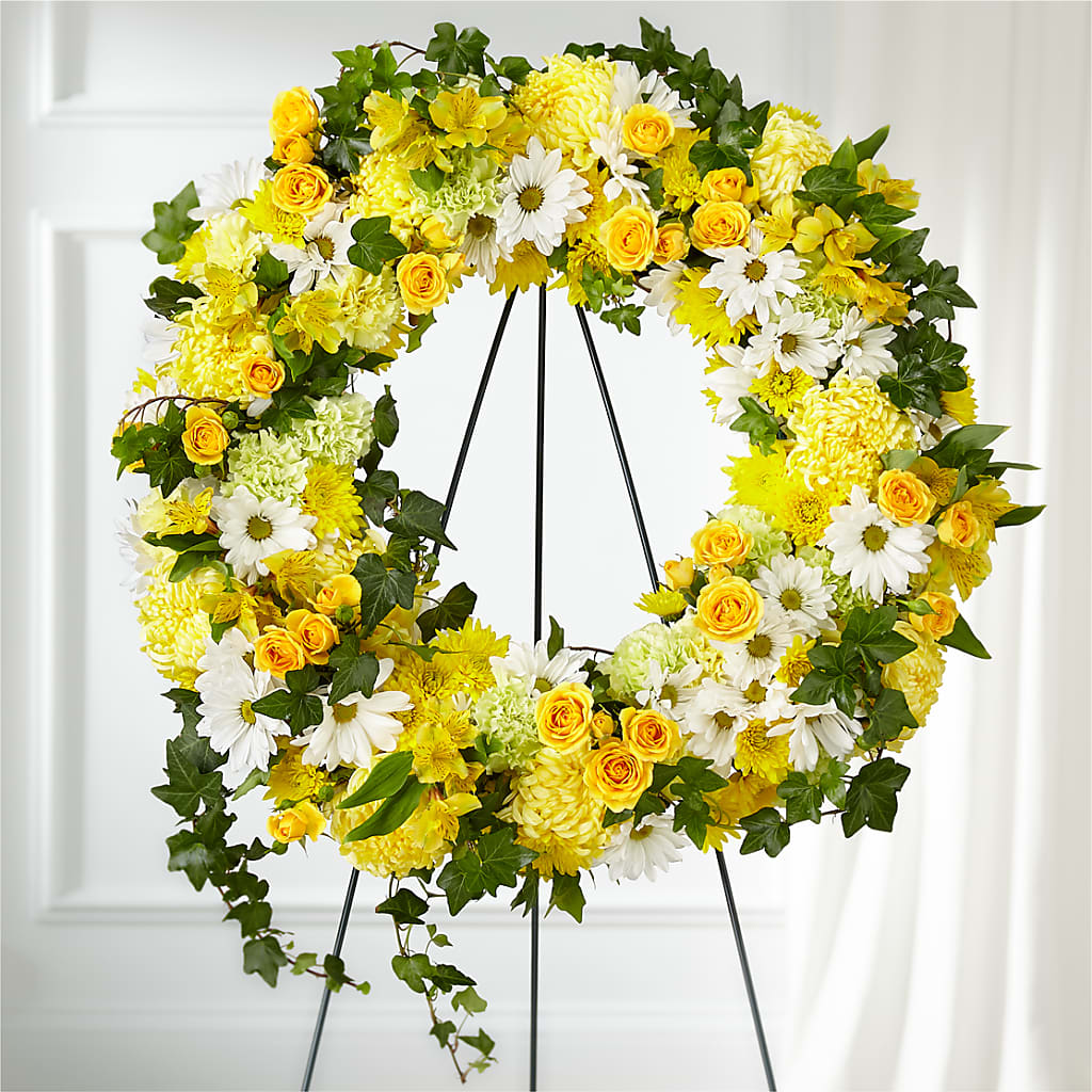 Golden Remembrance Wreath – My Flower Market, Santa Ana CA