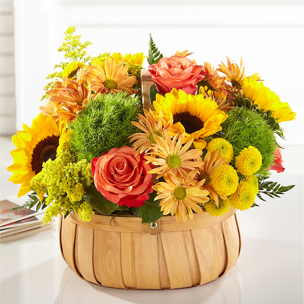 Harvest Sunflower Basket – My Flower Market, Santa Ana CA
