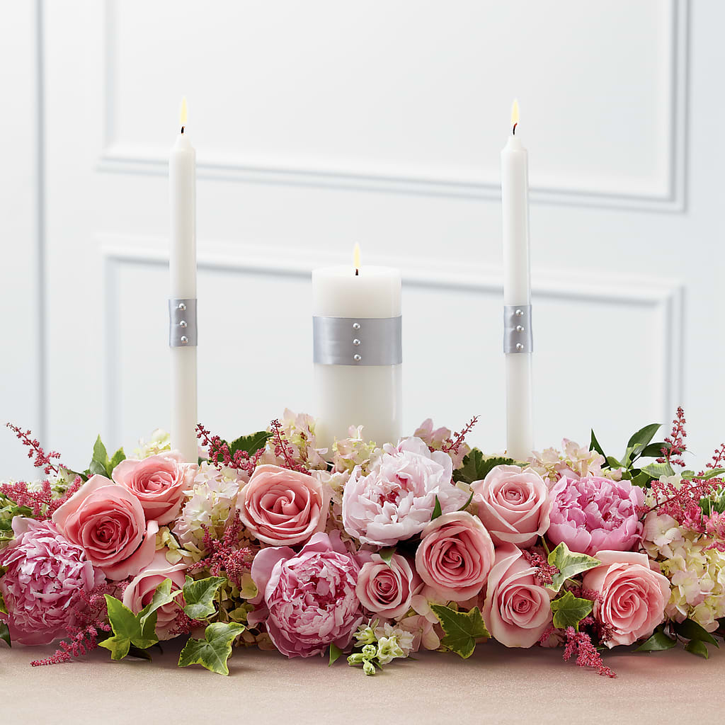 Worldwide Romance Unity Candle Arrangement – My Flower Market, Santa Ana CA