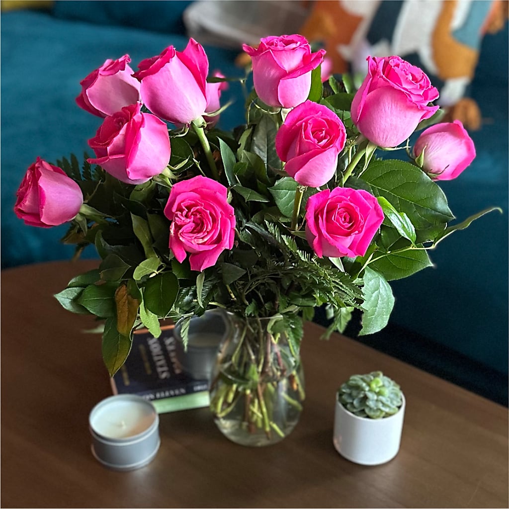 Long Stem Pink Rose Bouquet –  My Flower Market, Santa Ana CA