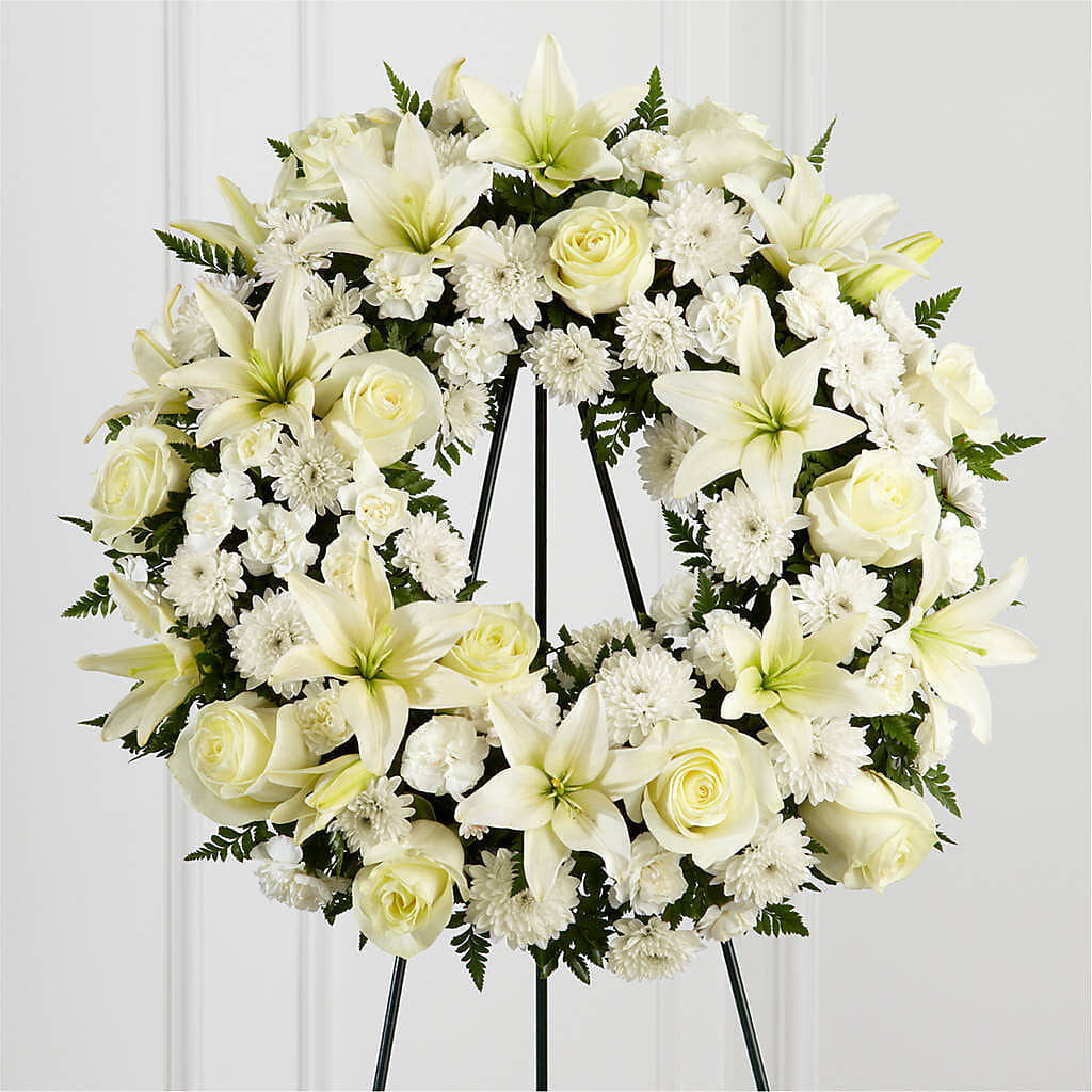 Treasured Tribute Wreath –  My Flower Market, Santa Ana CA