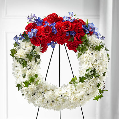 Patriotic Passion Wreath –  My Flower Market, Santa Ana CA