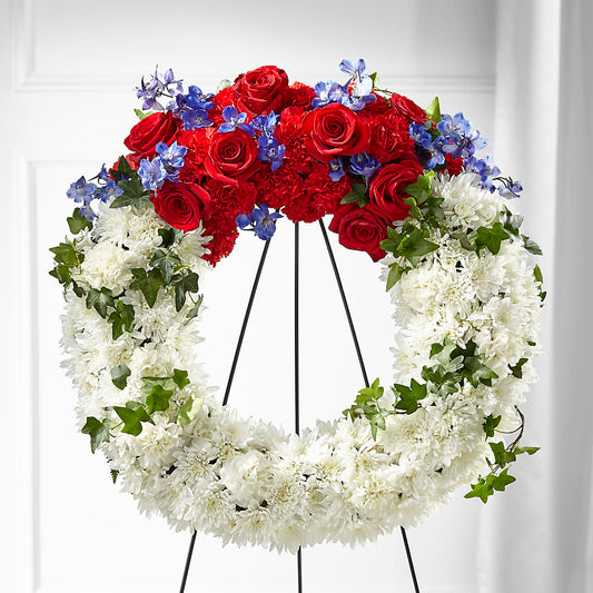 Patriotic Passion Wreath –  My Flower Market, Santa Ana CA