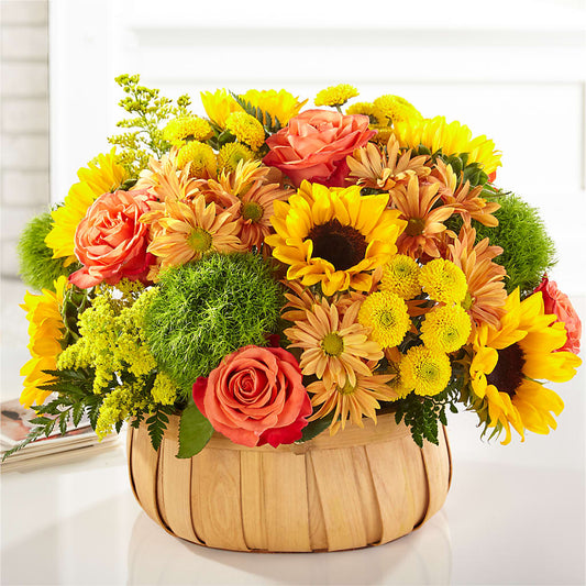 Harvest Sunflower Basket –  My Flower Market, Santa Ana CA