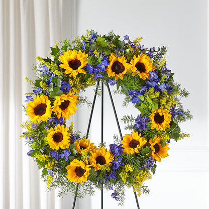 Bright Rays Wreath –  My Flower Market, Santa Ana CA