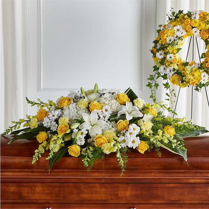 Golden Harmony Casket Spray –  My Flower Market, Santa Ana CA