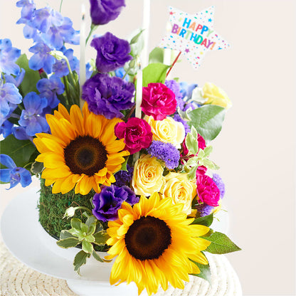 Star of the Day Floral Cake –  My Flower Market, Santa Ana CA