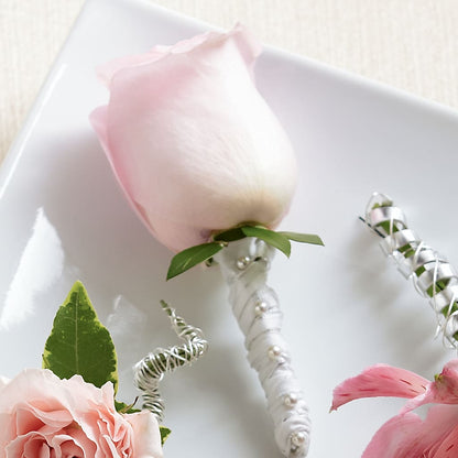 Pink Rose Boutonniere –  My Flower Market, Santa Ana CA