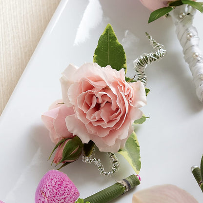 Pink Spray Rose Boutonniere –  My Flower Market, Santa Ana CA