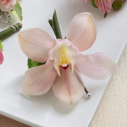 Pink Cymbidium Boutonniere –  My Flower Market, Santa Ana CA